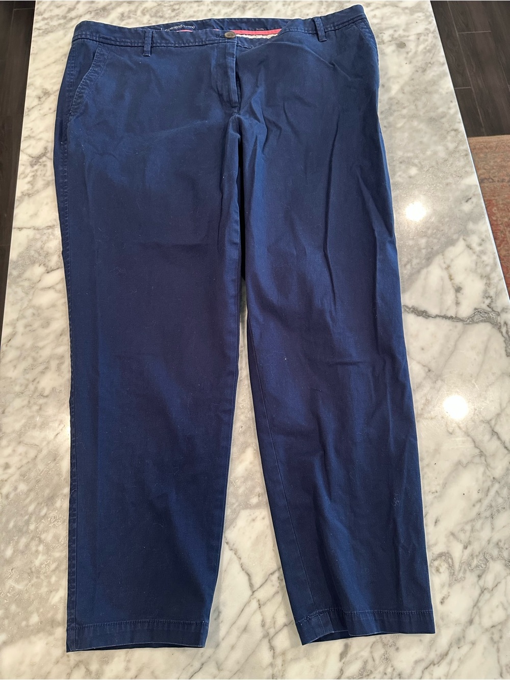 Talbots Girlfriend Chino Pants Women’s Navy Blue 16W Stretch